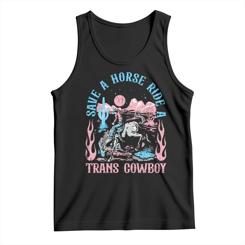 Save A Horse Ride A Trans Cowboy Tank Top Transgender Trans Pride LGBTQ