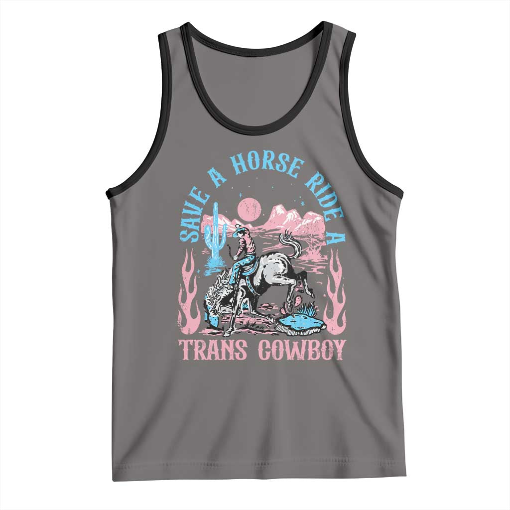 Save A Horse Ride A Trans Cowboy Tank Top Transgender Trans Pride LGBTQ