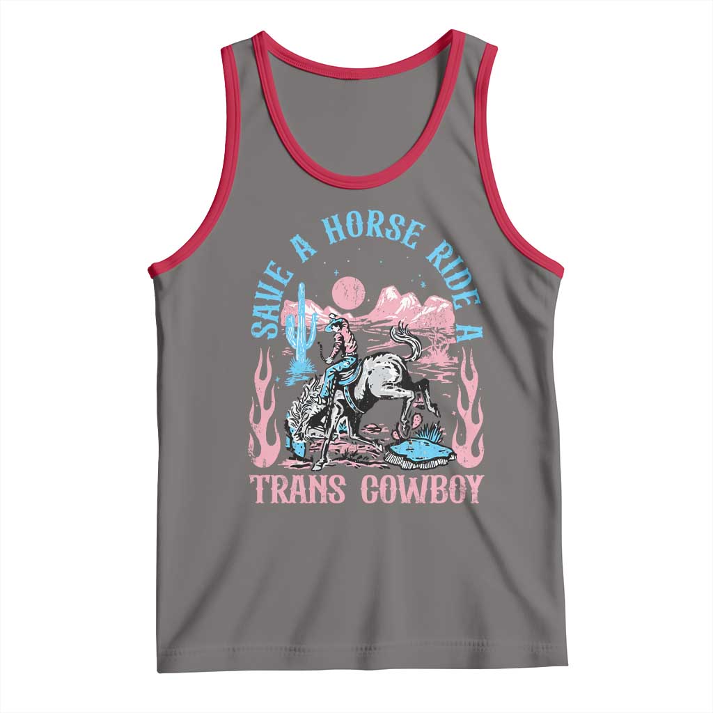 Save A Horse Ride A Trans Cowboy Tank Top Transgender Trans Pride LGBTQ