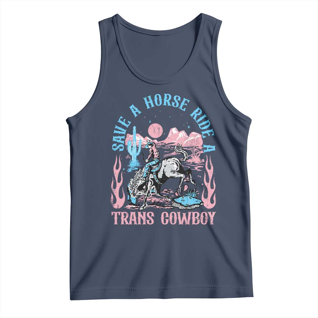 Save A Horse Ride A Trans Cowboy Tank Top Transgender Trans Pride LGBTQ