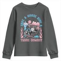 Save A Horse Ride A Trans Cowboy Youth Sweatshirt Transgender Trans Pride LGBTQ