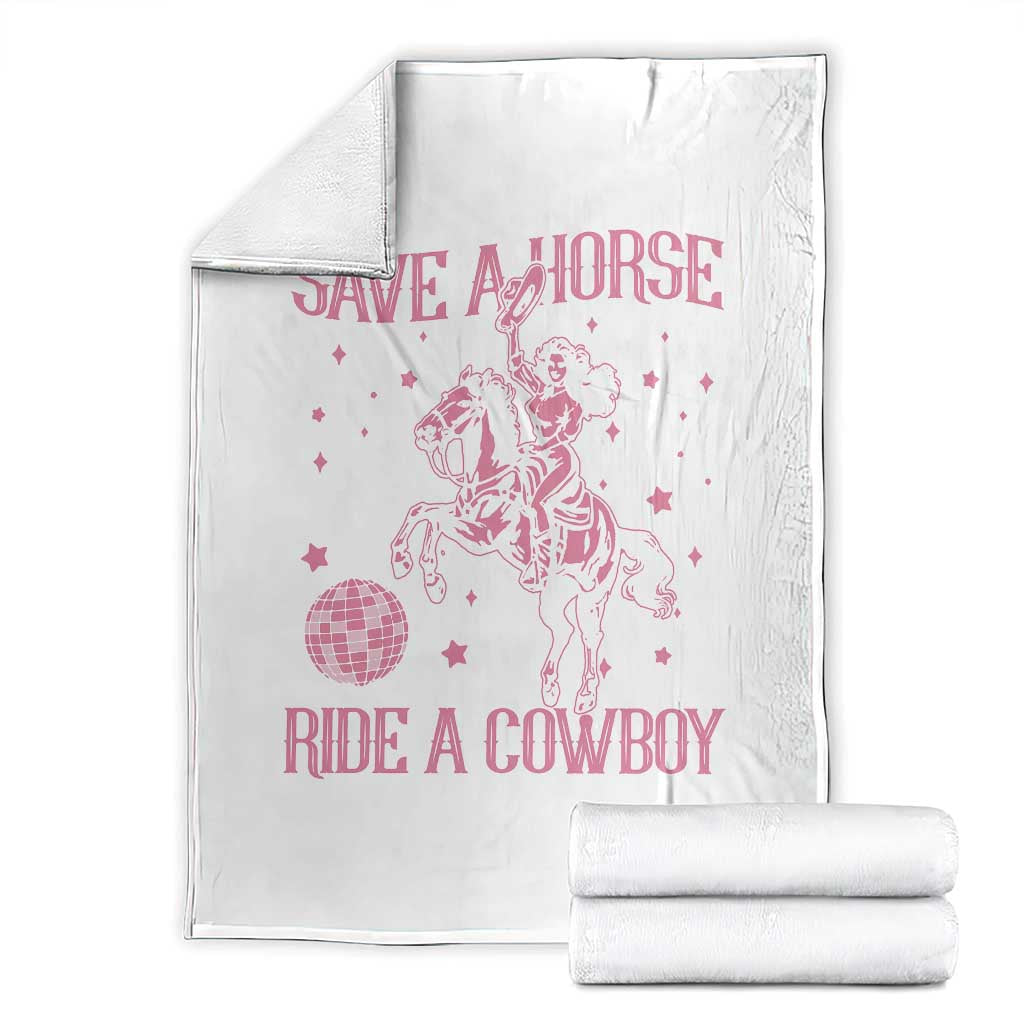 Save a Horse Ride A Cowboy Throw Blanket Funny Cowgirl Western Style
