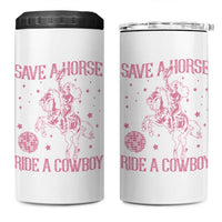 Save a Horse Ride A Cowboy 4 in 1 Can Cooler Tumbler Funny Cowgirl Western Style