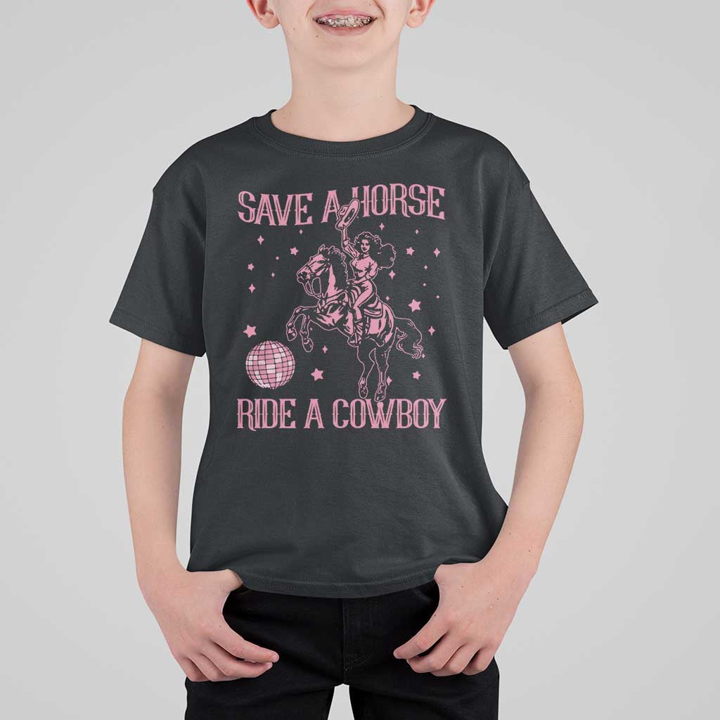 Save a Horse Ride A Cowboy T Shirt For Kid Funny Cowgirl Western Style