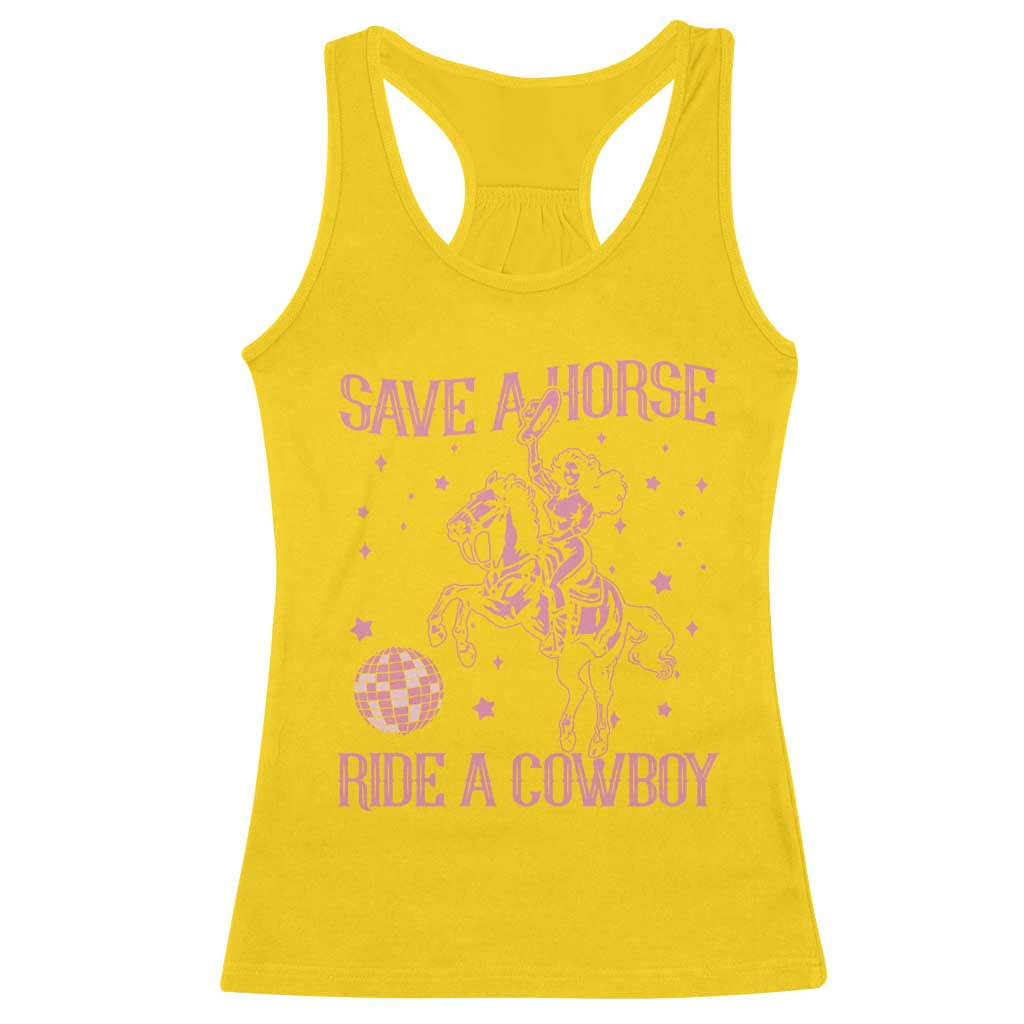 Save a Horse Ride A Cowboy Racerback Tank Top Funny Cowgirl Western Style