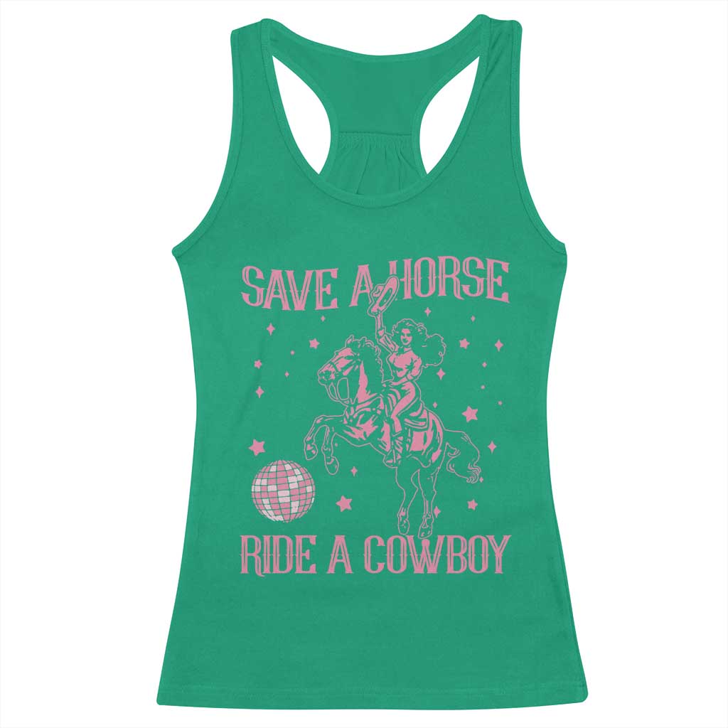 Save a Horse Ride A Cowboy Racerback Tank Top Funny Cowgirl Western Style