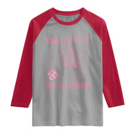 Save a Horse Ride A Cowboy Raglan Shirt Funny Cowgirl Western Style