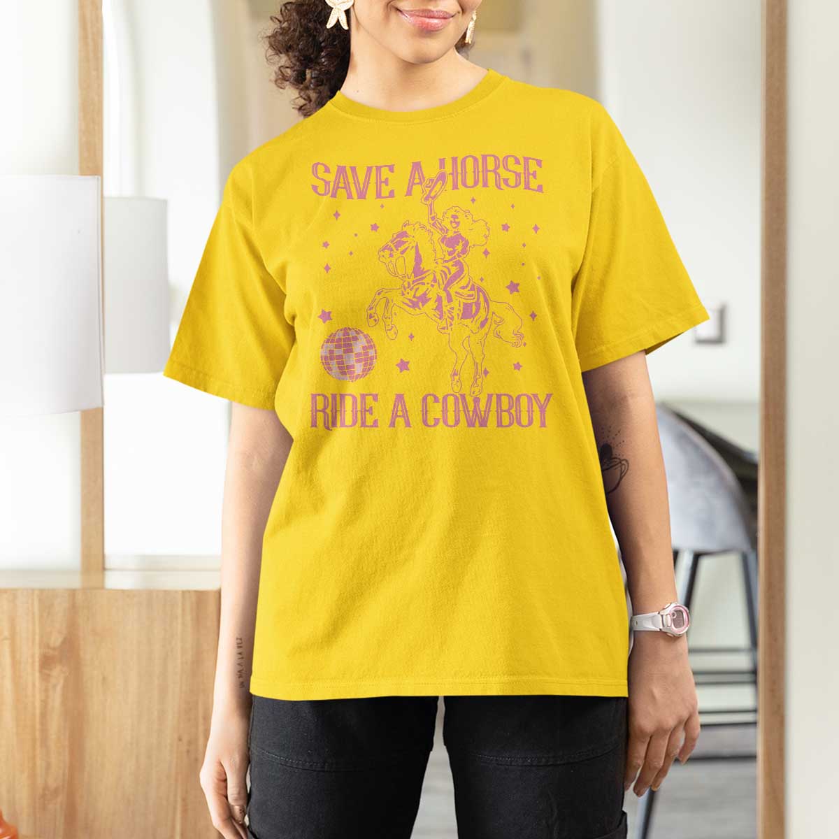 Save a Horse Ride A Cowboy T Shirt For Women Funny Cowgirl Western Style