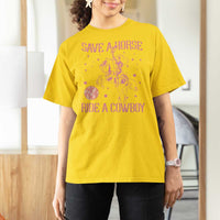 Save a Horse Ride A Cowboy T Shirt For Women Funny Cowgirl Western Style