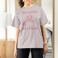 Save a Horse Ride A Cowboy T Shirt For Women Funny Cowgirl Western Style
