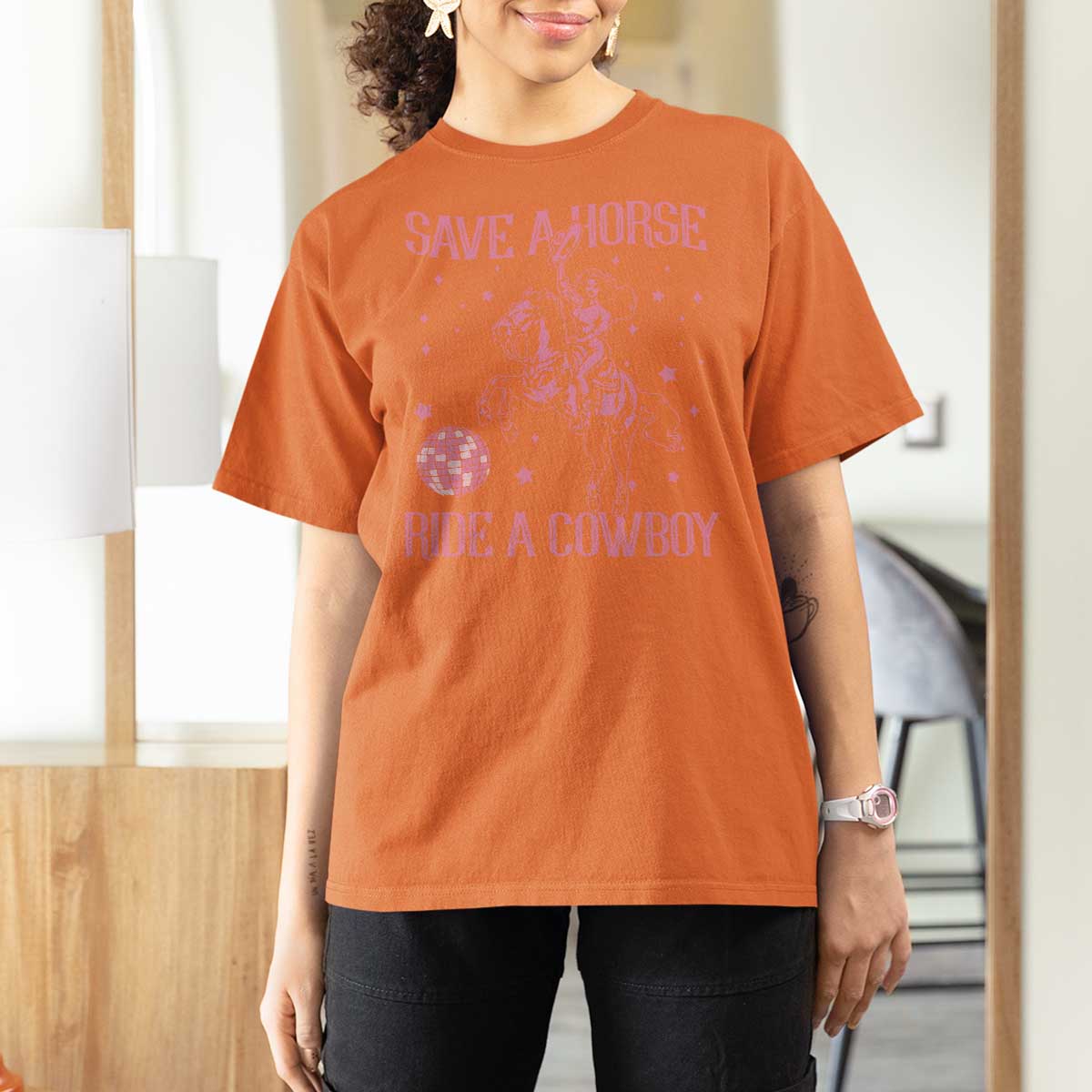 Save a Horse Ride A Cowboy T Shirt For Women Funny Cowgirl Western Style