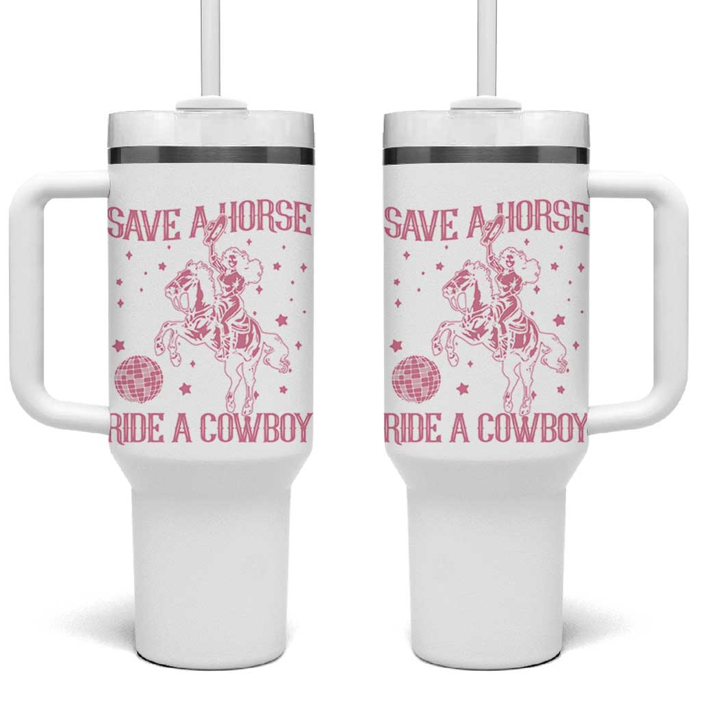 Save a Horse Ride A Cowboy Tumbler With Handle Funny Cowgirl Western Style