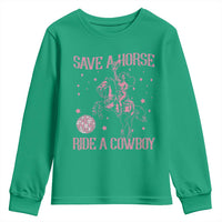 Save a Horse Ride A Cowboy Youth Sweatshirt Funny Cowgirl Western Style