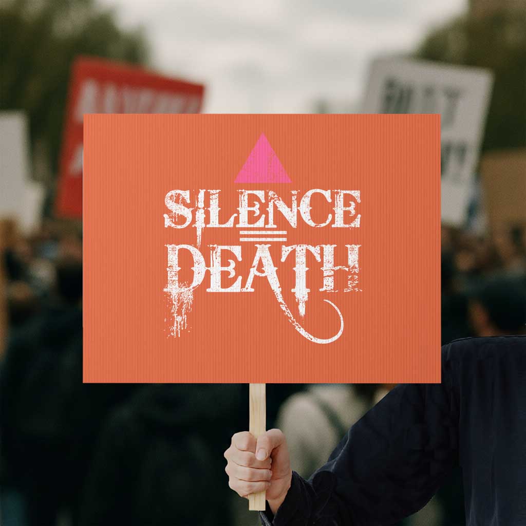 Silence Death Protest Sign LGBTQ Pride Month - Wonder Print Shop