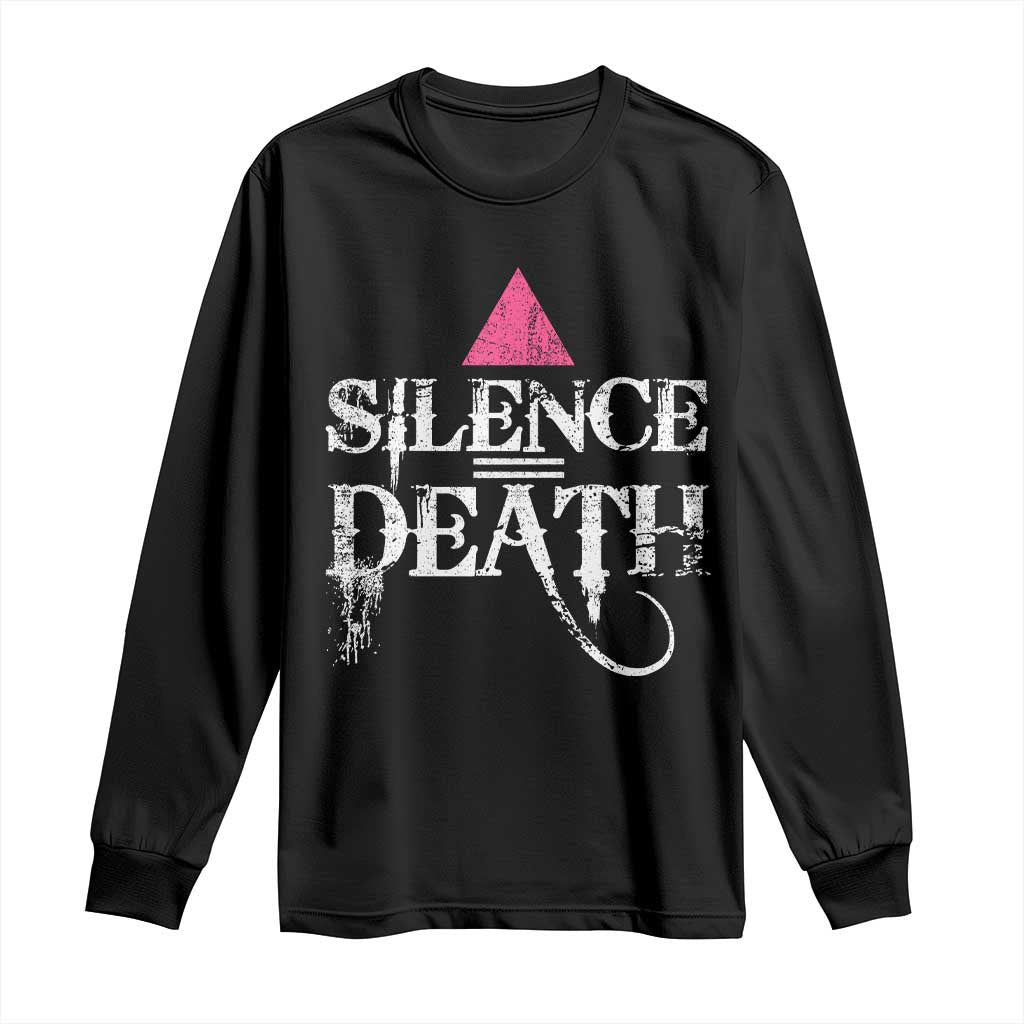 Silence Death Long Sleeve Shirt LGBTQ Pride Month - Wonder Print Shop