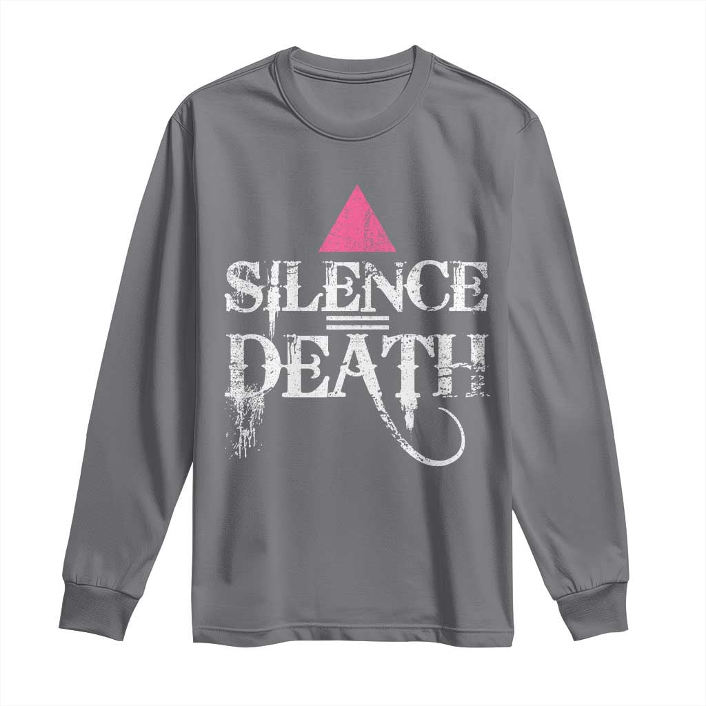 Silence Death Long Sleeve Shirt LGBTQ Pride Month - Wonder Print Shop