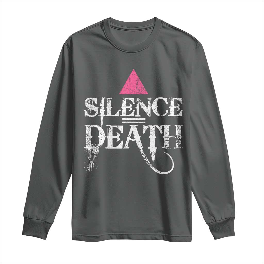 Silence Death Long Sleeve Shirt LGBTQ Pride Month - Wonder Print Shop