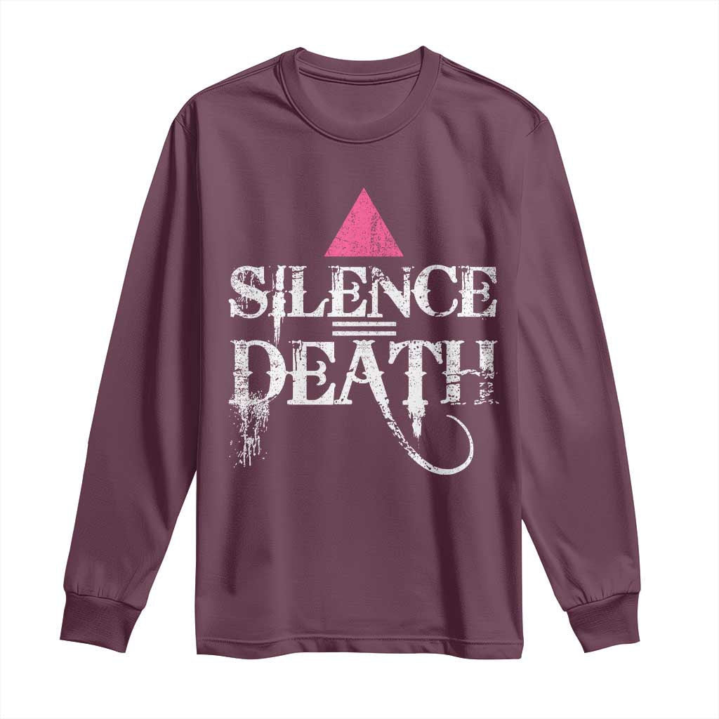 Silence Death Long Sleeve Shirt LGBTQ Pride Month - Wonder Print Shop