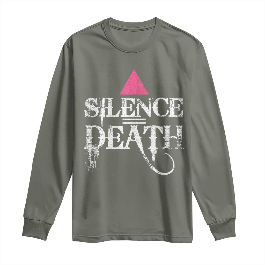 Silence Death Long Sleeve Shirt LGBTQ Pride Month - Wonder Print Shop