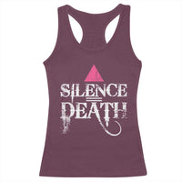 Silence Death Racerback Tank Top LGBTQ Pride Month - Wonder Print Shop
