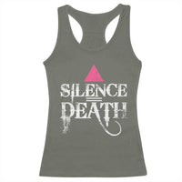 Silence Death Racerback Tank Top LGBTQ Pride Month - Wonder Print Shop