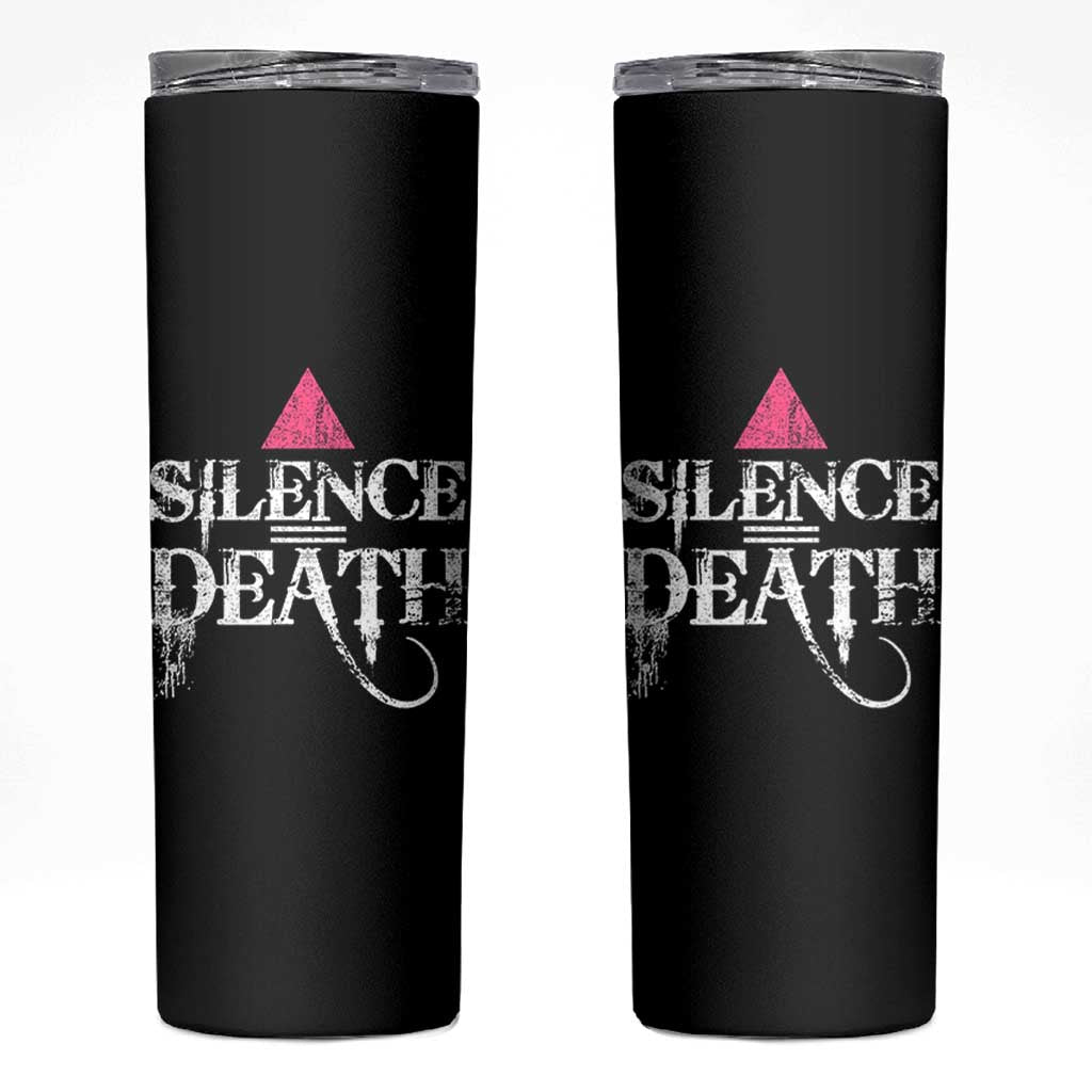 Silence Death Skinny Tumbler LGBTQ Pride Month - Wonder Print Shop