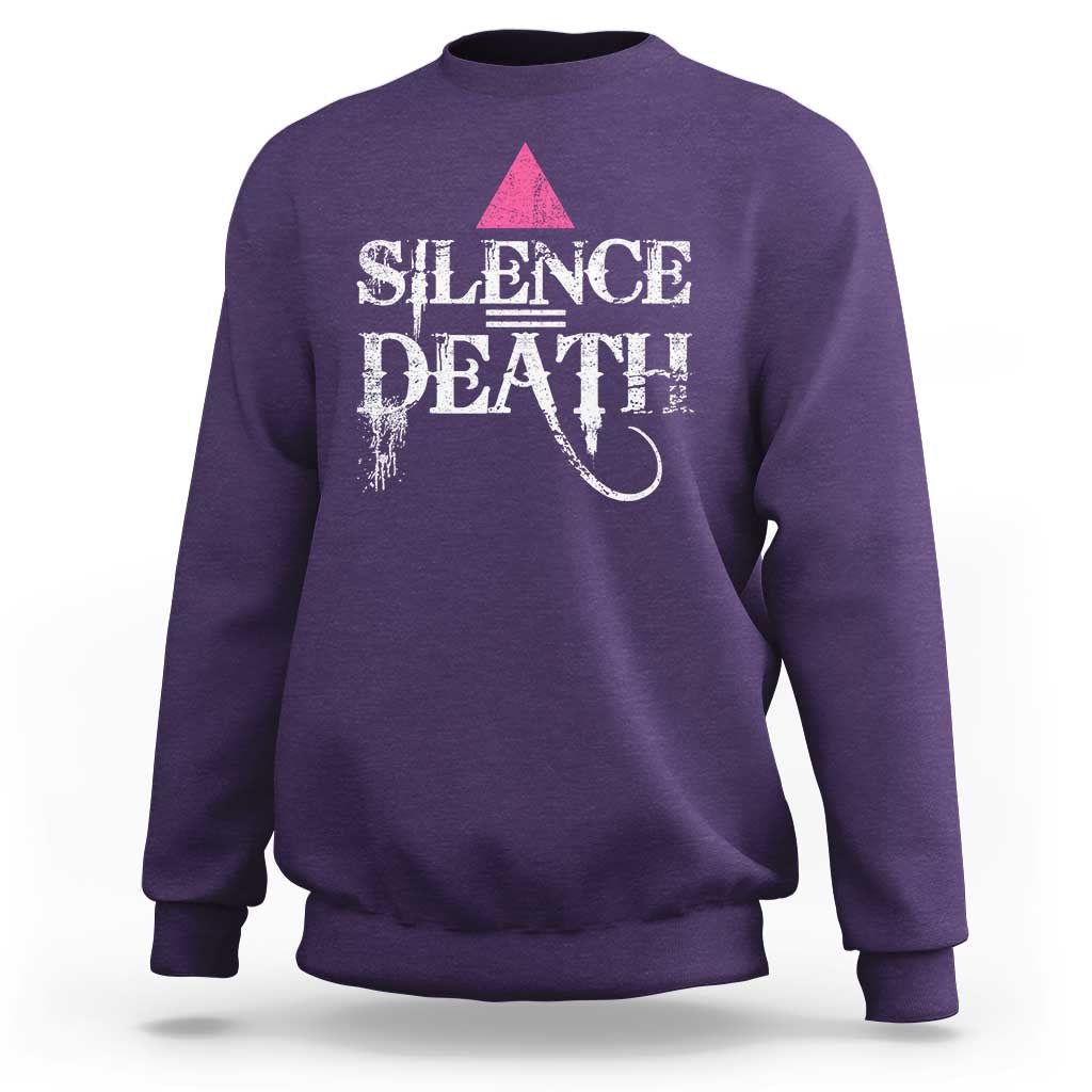 Silence Death Sweatshirt LGBTQ Pride Month - Wonder Print Shop