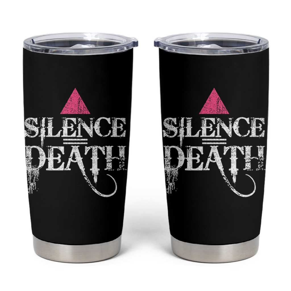 Silence Death Tumbler Cup LGBTQ Pride Month - Wonder Print Shop