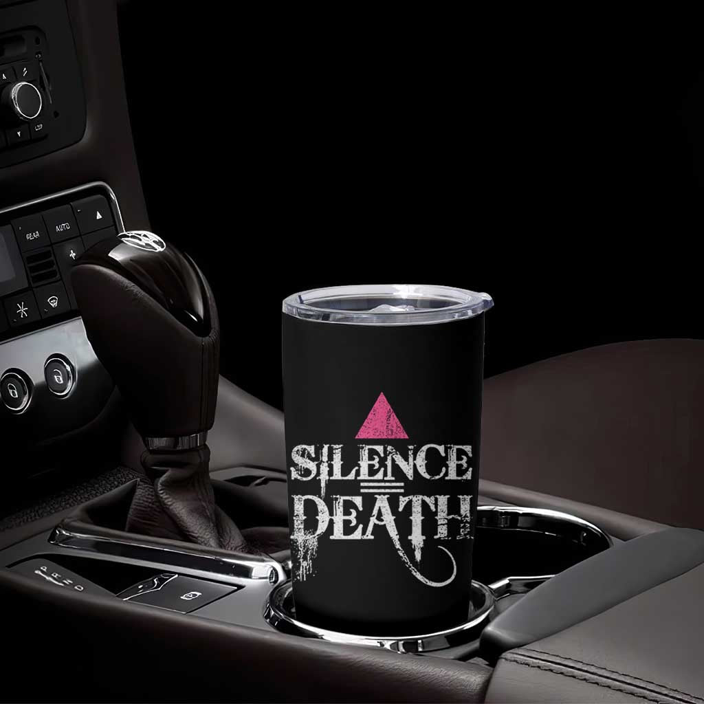 Silence Death Tumbler Cup LGBTQ Pride Month - Wonder Print Shop