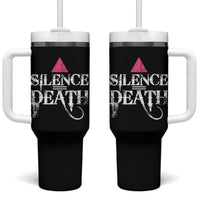 Silence Death Tumbler With Handle LGBTQ Pride Month - Wonder Print Shop
