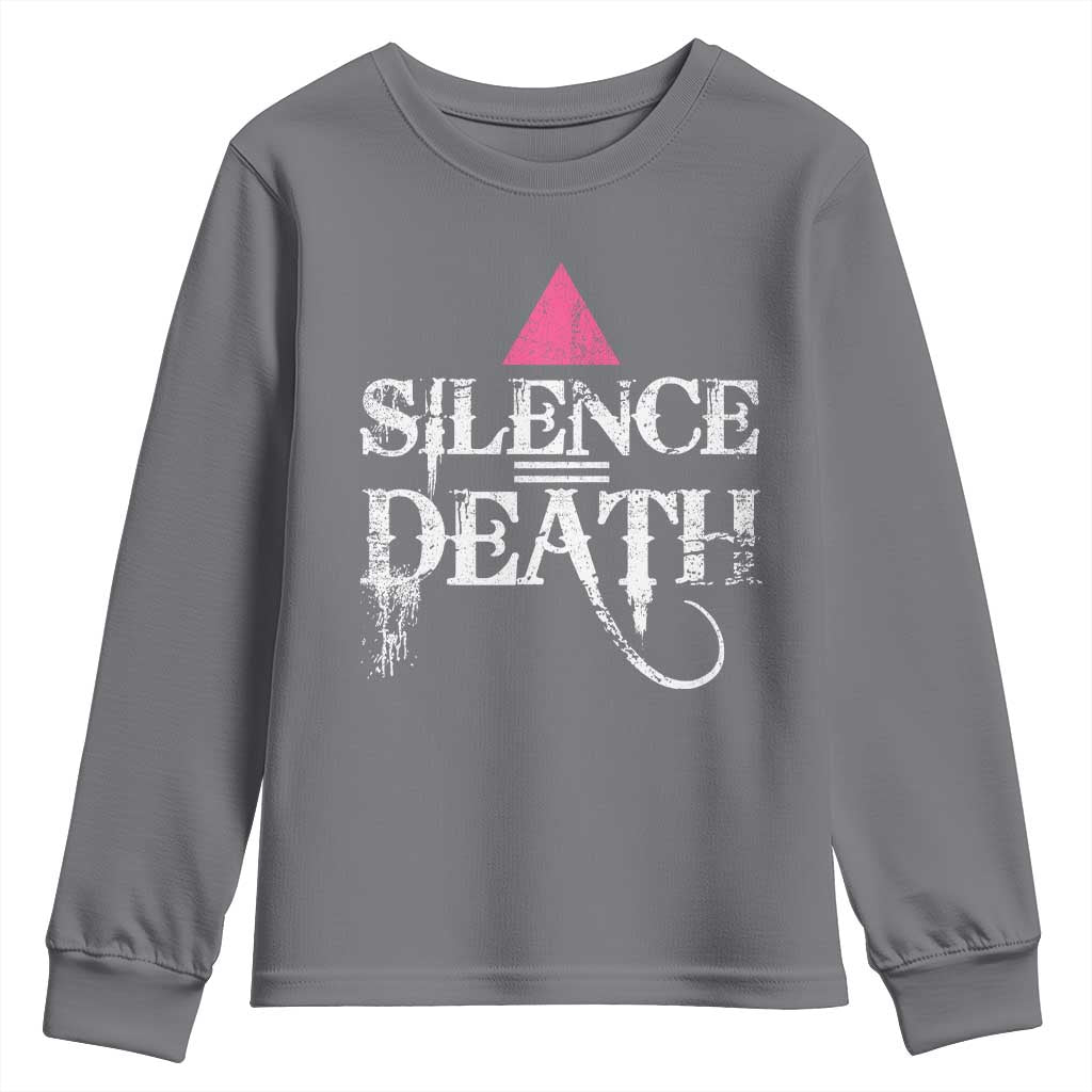 Silence Death Youth Sweatshirt LGBTQ Pride Month - Wonder Print Shop