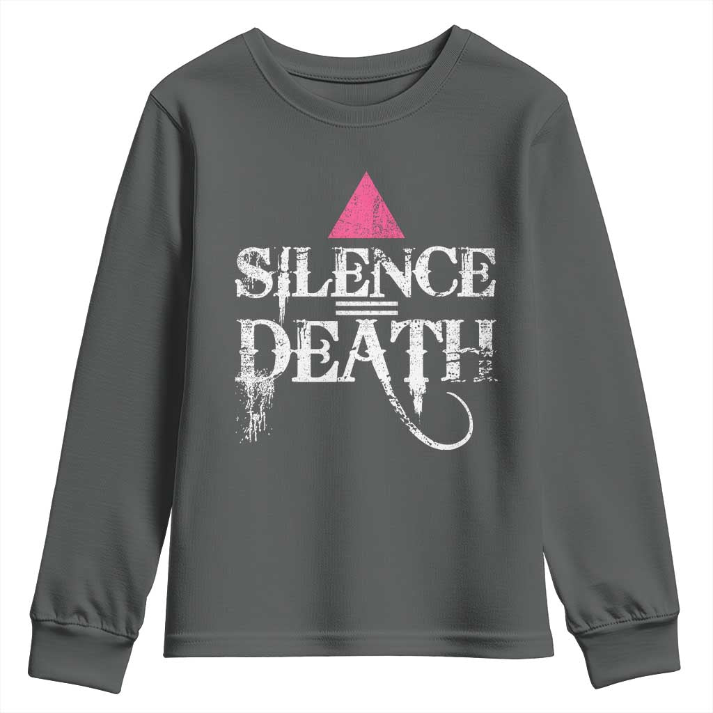 Silence Death Youth Sweatshirt LGBTQ Pride Month - Wonder Print Shop
