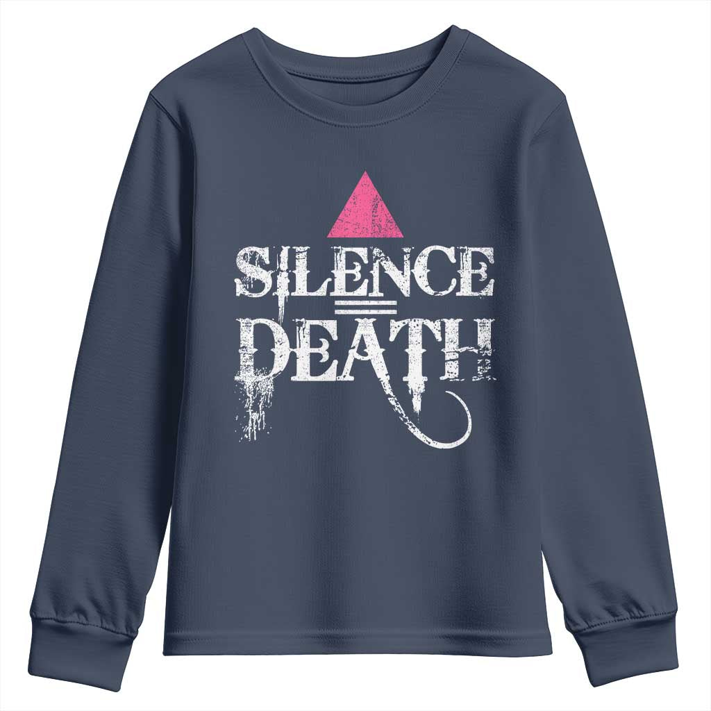 Silence Death Youth Sweatshirt LGBTQ Pride Month - Wonder Print Shop