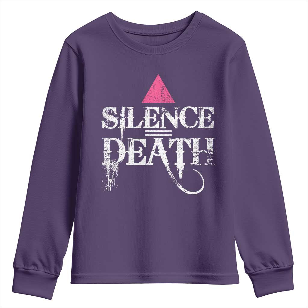 Silence Death Youth Sweatshirt LGBTQ Pride Month - Wonder Print Shop