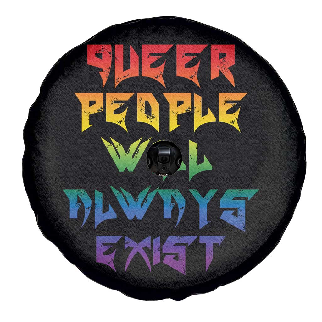 Queer Pride Spare Tire Cover Queer People Will Always Exist LGBTQIA Gay Ally - Wonder Print Shop