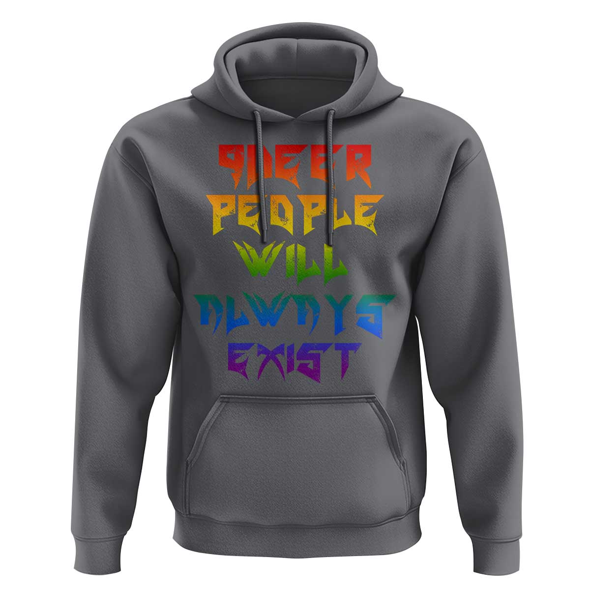 Queer Pride Hoodie Queer People Will Always Exist LGBTQIA Gay Ally - Wonder Print Shop