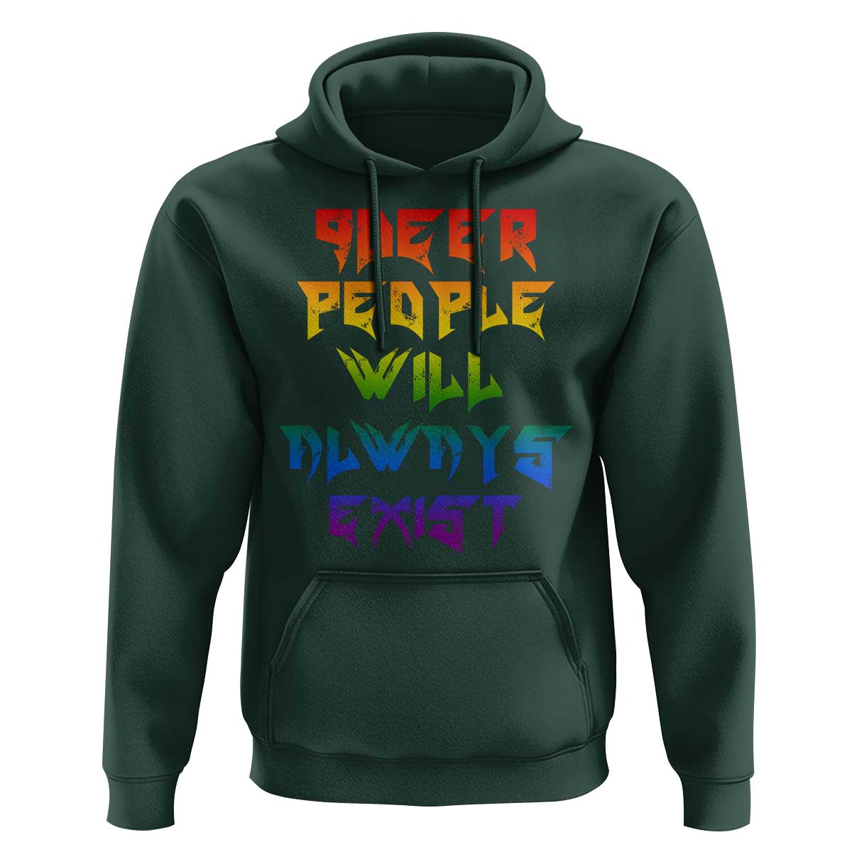 Queer Pride Hoodie Queer People Will Always Exist LGBTQIA Gay Ally - Wonder Print Shop