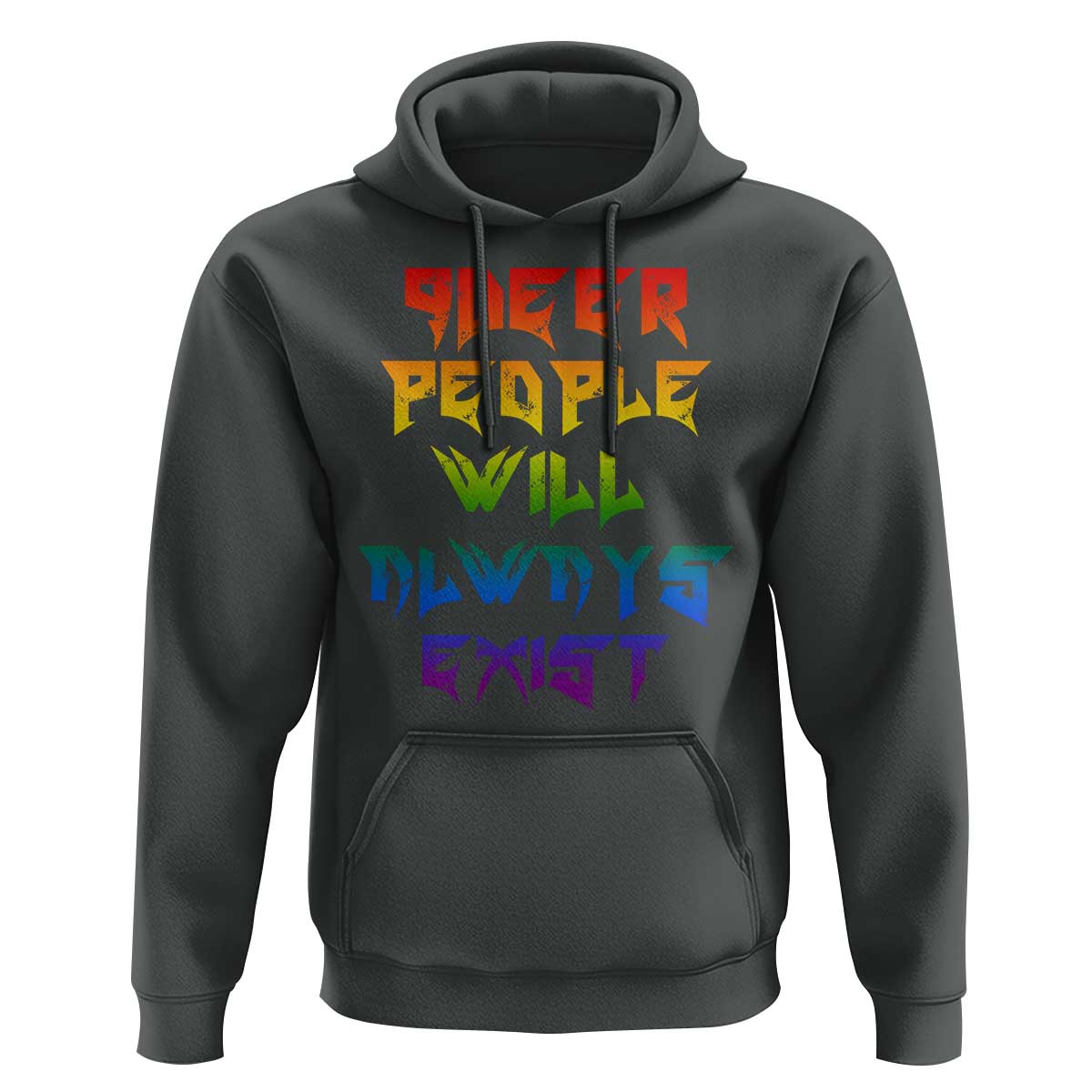 Queer Pride Hoodie Queer People Will Always Exist LGBTQIA Gay Ally - Wonder Print Shop
