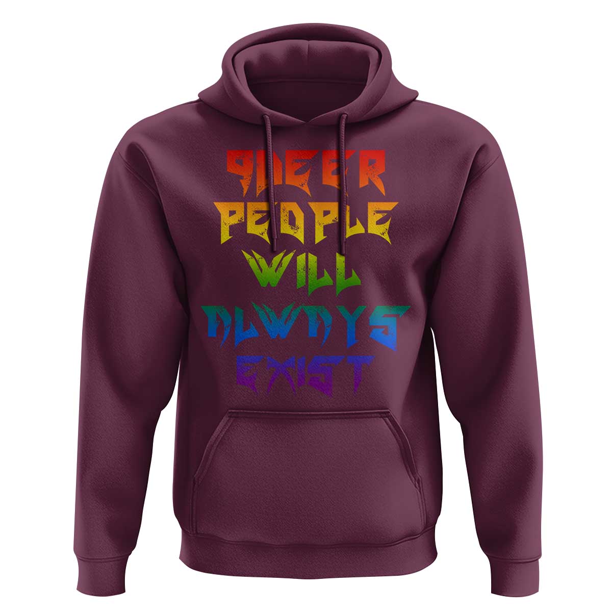 Queer Pride Hoodie Queer People Will Always Exist LGBTQIA Gay Ally - Wonder Print Shop