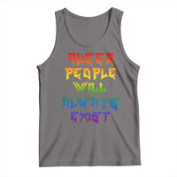 Queer Pride Tank Top Queer People Will Always Exist LGBTQIA Gay Ally - Wonder Print Shop