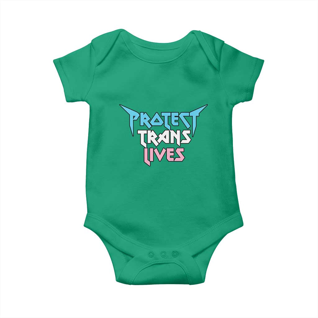 Protect Trans Lives Baby Onesie Heavy Metal - Wonder Print Shop
