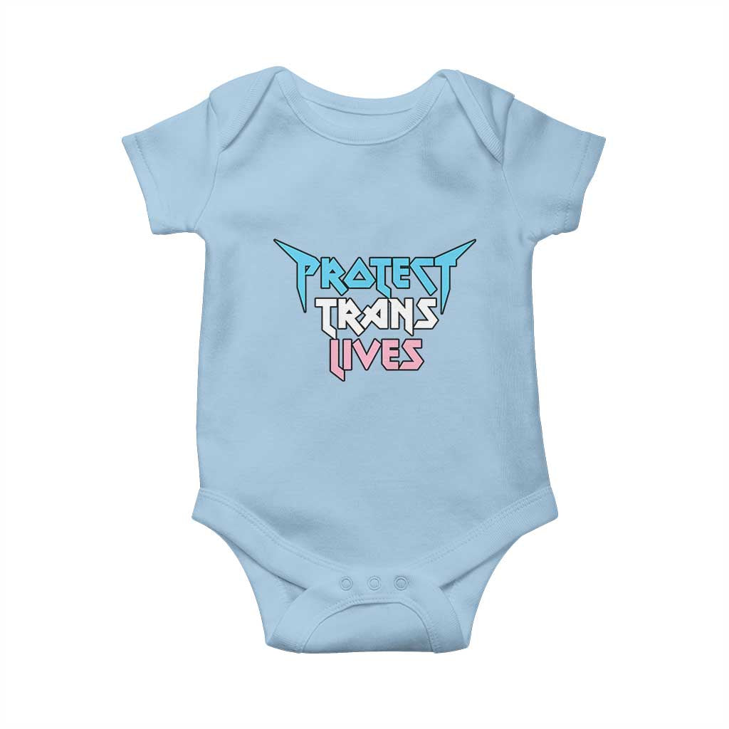 Protect Trans Lives Baby Onesie Heavy Metal - Wonder Print Shop