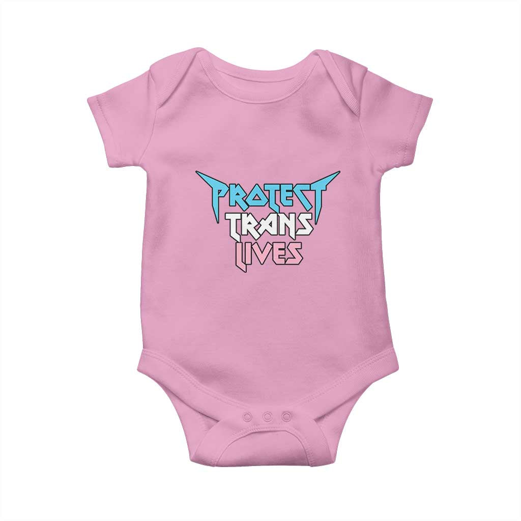 Protect Trans Lives Baby Onesie Heavy Metal - Wonder Print Shop