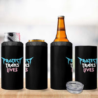 Protect Trans Lives 4 in 1 Can Cooler Tumbler Heavy Metal - Wonder Print Shop