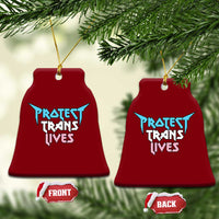 Protect Trans Lives Ceramic Ornament Heavy Metal - Wonder Print Shop