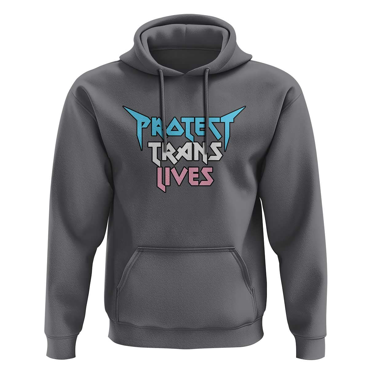 Protect Trans Lives Hoodie Heavy Metal - Wonder Print Shop