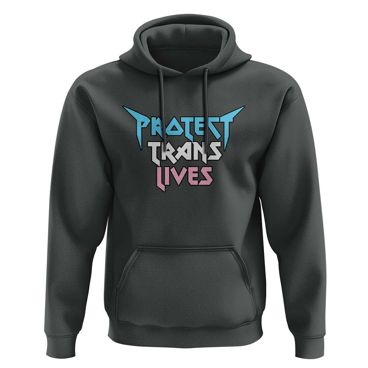 Protect Trans Lives Hoodie Heavy Metal - Wonder Print Shop