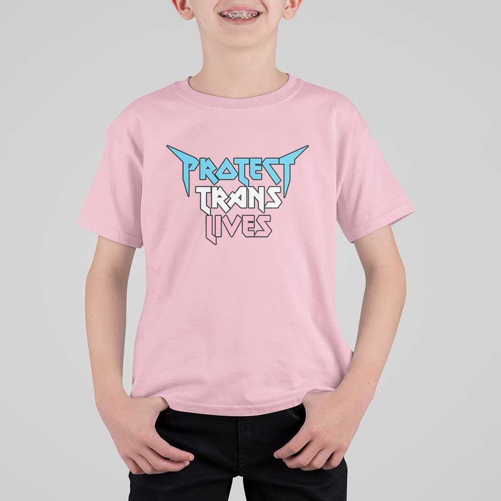 Protect Trans Lives T Shirt For Kid Heavy Metal - Wonder Print Shop