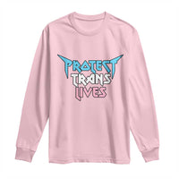 Protect Trans Lives Long Sleeve Shirt Heavy Metal - Wonder Print Shop