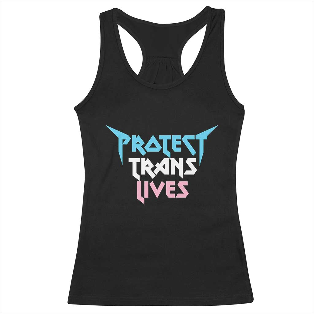 Protect Trans Lives Racerback Tank Top Heavy Metal - Wonder Print Shop